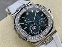 O relógio masculino 5712 produzido pela fábrica GR é um relógio de borracha com moldura quadrada de diamante com movimento Cal.240 super integrado e vidro de safira com movimento ultrafino de 9,5 mm