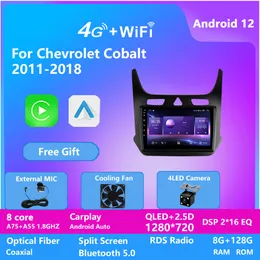 Android 11.0 Video 2 Din Slim Car Multimedia Player Android Radio Carplay för Chev Cobalt 2011-2018