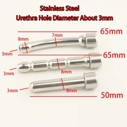 Dispositivo di castità maschile in acciaio inossidabile uretrale del pene giocattoli del sesso per adulti gabbia di metallo tubo uretrale universale