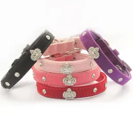 Armi store Rhinestone Crown Charm Decoration Pet Dog Cat Collar Princess Collars For Dogs 6041024 Puppy Leashes Supplies G485 ZZ