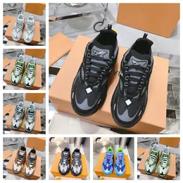 Runner Tatic Sneaker Luxo Homens Sapatos Casuais Designer Running Sneakers Cool Cinza Branco Verde Preto Prata Mens Treinadores Couro Moda Respirável Trainer