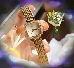Haute qualité populaire montres carrées japon mouvement à quartz femmes bracelet étanche en acier inoxydable diamants bague affaires loisirs montre-bracelet montre de luxe cadeau