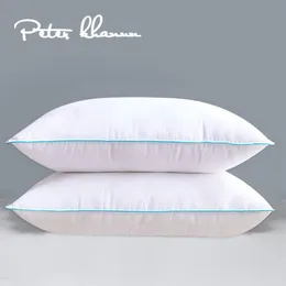 Cuscino Peter Khanun Euro square biancheria da letto con imbottitura in piuma d'oca protezione del collo cuscino a rimbalzo lento 100% cotone shell anti acaro 1 pezzo 230406