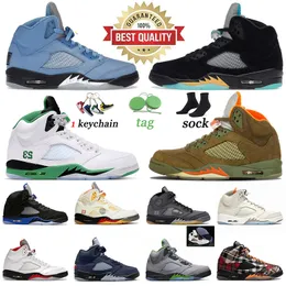 Nike Air Jordan 5 Air Jorden 5 Jordan's Retro Jumpman 5 5s AJ Esportes Masculino Tênis de basquete Asas Bluebird Tênis Raging What The Parris Island Green white cement