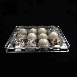 2000pcs/lot 12ホールquail卵コンテナプラスチックボックスD28mm透明な卵パッキング収納ボックストレイ小売梱包