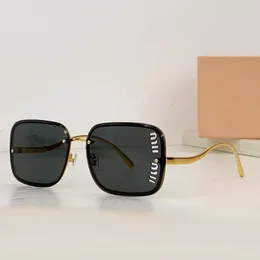 Übergroße, quadratische, luxuriöse Herren- und Damen-Metallspiegelrahmen mit Logo-Designer-Sonnenbrille MU86AV, einzigartige, geschwungene Beine, passendes Gesicht für Freizeit, Urlaub und Camping