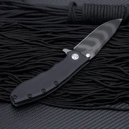 Fabrikspris Z T0562 Flipper Pocket Folding Knife D2 Titan Beläggning Drop Point Blad G10/ Rostfritt stål Handtag Bollbärande snabba öppna knivar med detaljhandelslådan