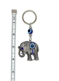 Keychains Lanyards L Bravo Team Lucky Elephant w/Crystals and Blue Evil Eile Keychain Ring Sign of Protection Blessing Home Keys Purse AM4HR