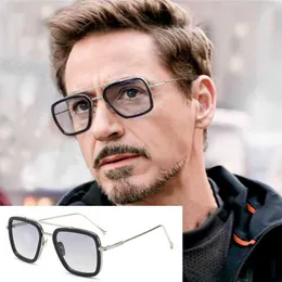 Solglasögon Tony Stark Glasses Män Kvinnor Solglasögon Eyewear Steampunk Male Goggles Solglasögon Utomhus Sport Fiskeglas P230406