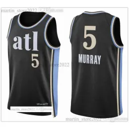 2023/24 City Basketball Jersey Trae 11 Young Dejounte 5 Murray Bogdan 13 Bogdanovic Clint 15 Capela De'andre 12 Hunter Onyeka 17 Okongwu Bru