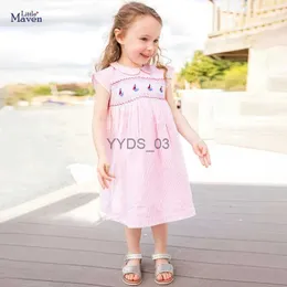 Flickans klänningar Little Maven Girl Clothes Summer Dress for New Year 2023 Lovely Cotton Vestidos Toddler Baby Childrens Kläder Casual Kids 2-7 YQ2301106