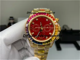 JHF Factory Ceramic Watch 116508 40mm Automatisk mekanisk ETA7750 Rörelsetimer Mänklockor 904L Sapphire Luminous Rubber Strap Waterproof Wristwatch-1