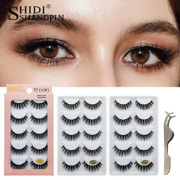 higher quality 5 Pairs Segmented False Eyelashes synthetic hair Makeup Tools Eye Lashes Long False Mink Lashes Natural Free shipping