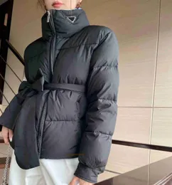 Parkas masculinas designer de algodão feminino jaquetas moda inverno quente emparelhado com fita cintura design blusão parker