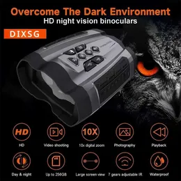 Telescopes DIXSG New 10X Digital Zoom Night Vision Binoculars 7 Grade Infrared 4K FHD Video Camcorder Large Screen for Hunting ObservationL231106