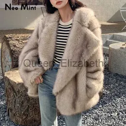 Coletes femininas Marca de luxo Moda Gradiente Animal Cor Faux Fur Casaco Jaqueta Mulheres 2023 Inverno Solto Oversized Longo Fofo Overcoat Outerwear J231107