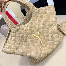 Straw Beach Bags Bag Bag Woman Bag Bag Luxury Luxury Hand Hand Letter Large Thorping Toures Fashion Handbags Black Khaki 5A 2023