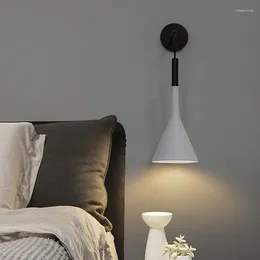 Wall Lamp Nordic Adjustable For Bedside Bedroom Stair Living Room Background Minimalist Scomce E27 Lighting Fixture Luster