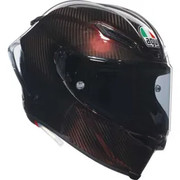 AA Designer Capacete Capacetes Moto AGV Full Face Crash Capacetes Pista GP-RR VERMELHO Gloss Carbono Motocicleta Capacete de Corrida ACU FIM ECE 22.06 WN-GH4Q