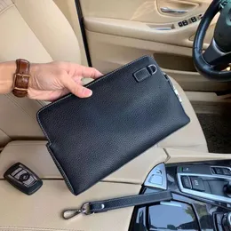 2023 Classic clutch bag 1:1 advanced customization famous designer original wallet quality manufacturer Halloween black gentleman must have H password 28CM