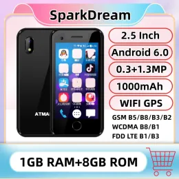 4G LTE Super Mini Smartphone 1 GB RAM 8 GB ROM 2.5 "Android 6.0 MTK6737 Quad Core Google Play WIFI Piccola scheda Mobile Pocket Phone