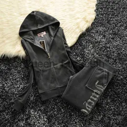 سراويل للسيدات المكونة من قطعة من قطعتين مصنوعة من القماش المصنوع من Velvet Vilor Vilor Suit Women Tracksuit Hoodies و Pants Sister Sister Set J231107