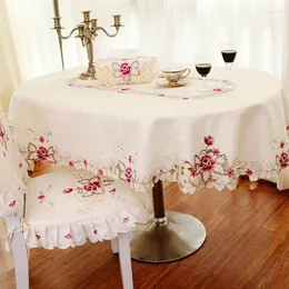 Tala de mesa toalha européia para toalhas de mesa Oval Decoração estética bordada toque de mesa de mesa de água Tampa de linho de decoração
