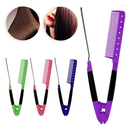 Type Washable Folding Hair Straightener Comb Plywood Hollow Card Slot Hairdressing Brush Styling Tool