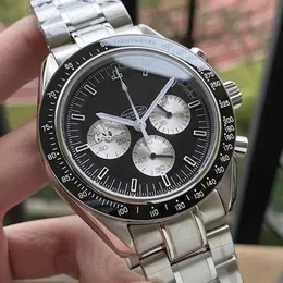 Högkvalitativa män Mens Luxury Watch Ceramic Bezel Chronograph Vk Quarz Movement Tyg James Bond 007 Watches Montre de Luxe Space Wristwatch0