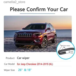 ماسحات الزجاج الأمامي لجيب شيروكي KL 2014 2015 2015 2017 2018 2019 Car Wiper Blades Front Window Windscreen Windshield Accessories الملصقات Q231107
