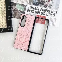 Luxus-Designer-Samsung-Handyhülle Galaxy Zfold 2 3 4 Klappbildschirm Leder Vollbuchstaben Hüllen Z Flip Paar High Beauty Handy-Abdeckung