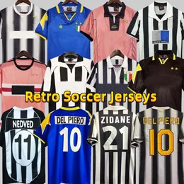 Retro del Piero Conte Koszulki piłkarskie Pirlo Buffon Inzaghi 84 85 92 95 96 97 98 99 02 03 04 05 94 95 Zidane Ancient Maillot Davids Men Football Shirts 11 12 15 16 17 18 Juventus