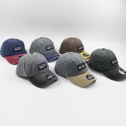Europe Pata Men Canvas Baseball Caps Designer Hats Umyjne jeansowe bawełniane listy Fedora Fedora