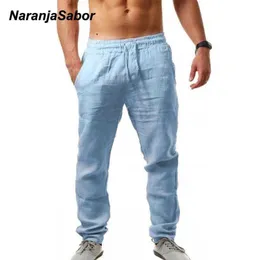 Naranjasabor New Mens Light Thin Pants 2020 Spring Summer Men Kimono 느슨한 바지 패션 바지 남성 브랜드 의류 N660 x0615282S