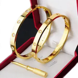 Bracelet de mode Argent Dames Rose Or Lady Vis Hommes Tournevis Diamant De Luxe Designer Bijoux Femmes Hommes Bracelets Bangle Box1803