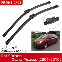 シトロエンXsara Picasso 2006-2010フロントガラスウィンドウ26 "+26" 2006 2007 2008 2009 2010 Q231107のフロントシールドワイパーフロントワイパーブレード