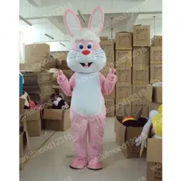 Desempenho rosa coelho mascote trajes carnaval presentes de halloween tamanho adulto fantasia jogos roupa férias ao ar livre publicidade roupa terno