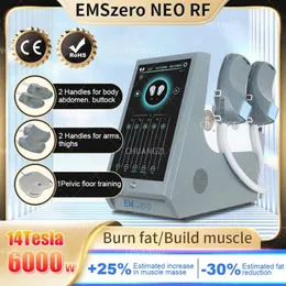 EMSzero Neo 14 Tesla Muscle Body Sculpting Hiemt EMSlim Machine 4 مقبض RF و EMS وسادة تحفيز الحوض اختيارية