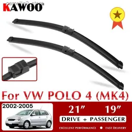 ممسحة الزجاج الأمامي Kawoo Wiper Front Car Wiper Blade Blade for VW Polo 4 Mk4 2002 - 2005 Windshield Auto Window Wash 21 "+19" LHD RHD Q231107