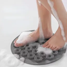 Banyo paspasları moda duş masaj pedleri banyo kaymaz mat silikon ayak fırçası vantuz ile ev yıkama temizleme aracı