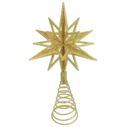 Gold Silber Glitter Weihnachtsbaum Spitze Eisen Weihnachtsdekorationen für Zuhause Weihnachtsbaum Ornamente Navidad Neujahr 2021