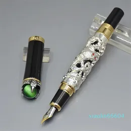 wholesale High quality Pen Unique Dragon Spit bead Reliefs Fountain pen office school supplies Writing Smooth ink pens