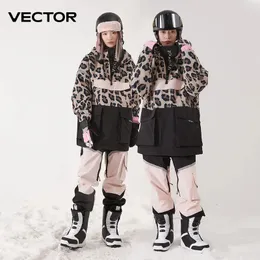 Trajes de esquí VECTOR Ropa de esquí Mujer Hombre Suéter con capucha Tendencia reflectante Ropa de esquí Calor engrosado y equipo de esquí impermeable Traje de esquí Mujer 231107