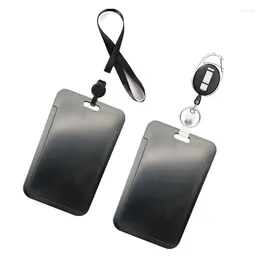 Card Holders Lanyard Retractable Badge Reel Clip For Staff ID Holder Neck Strap Push-pull Type Sleeve Bandge Wok Cover Case