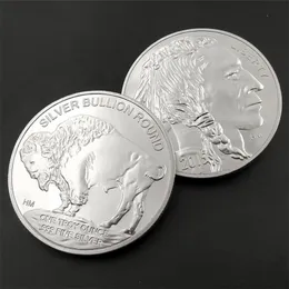 Arts and Craft Silver Plated Bison Coin 2021