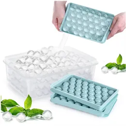 Outils de crème glacée fabricant de boules de glace moldes de silicona sans BPA avec couvercles amovibles moule Cube plateaux accessoires de cuisine 230406