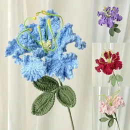 装飾的な花の家飾り織られたジウェイフラワーニット人工仕上げシミュレーションヤーンかぎ針編み