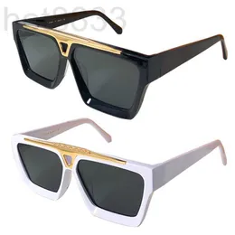 Solglasögon designer mens nya miljonär män sol glasse vit ram 10.0 tjocklek tredimensionell fyrkantig enkel stil anti-uv400 toppkvalitet w7ua