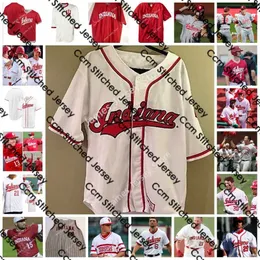 NCAA Custom Indiana Hoosiers College Ed Baseball Jersey Morgan Colopy 11 Max Johnson 12 Craig Yoho 14 Nathan Stahl 15 David Platt 16 Bobby Whalen Brian Gaffney