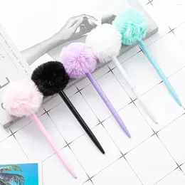 20pcs Furball Ballpoint Pen Kültür Malzemeleri Sevimli Çizgi Film Ofisi Peluş